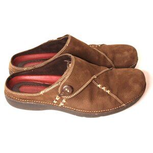 Canyon River Blues Suede Slides Mules Shoes Womens Sz 8 1/2 M- Lanie Brown